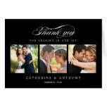 Simply Elegant Wedding Thank You Card - Black cards