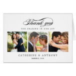Simply Elegant Wedding Thank You Card - White cards