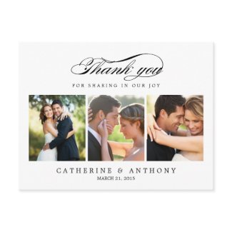 Simply Elegant Wedding Thank You Card - White Post Card