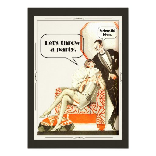 Simply Fabulous Art Deco Party Personalized Invitation (front side)