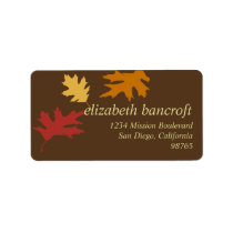 Simply fall leaves autumn custom return address labels