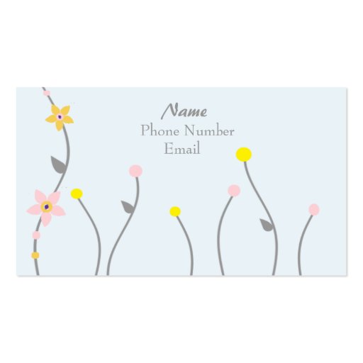 Simply Floral Business Cards (front side)