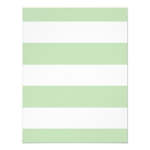 Simply Floral & Stripes Wedding Invitation / Mint