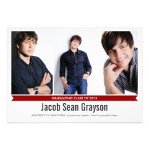Simply Genius 4 Photo Graduation Announcement