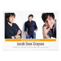 Simply Genius 4 Photo Graduation Announcement