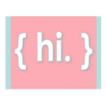 simply {hi.} - bubblegum - Postcard postcards