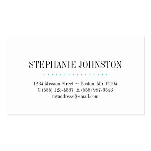 Simply high fashion blue stripe personal calling business card template (front side)