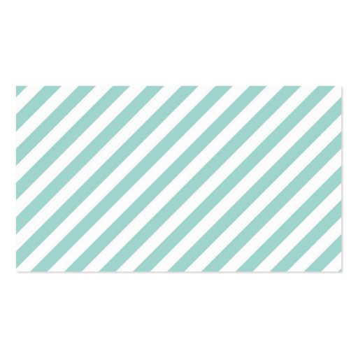 Simply high fashion teal stripe personal calling business card templates (back side)