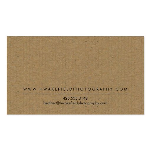 Simply Kraft Calling Card Business Card Template (back side)