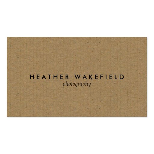 Simply Kraft Calling Card Business Card Template (front side)