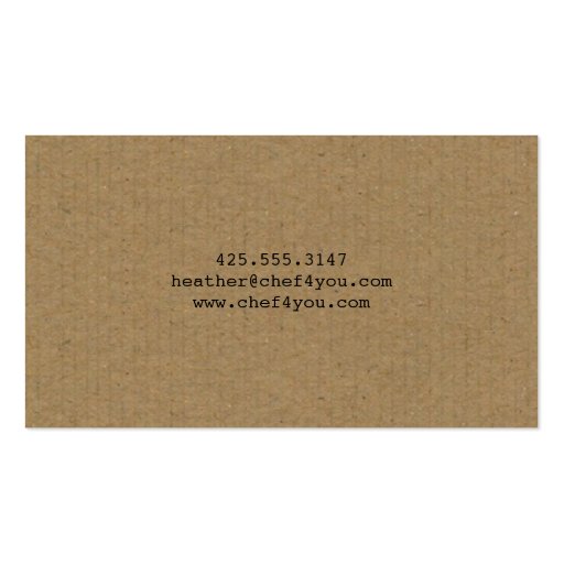 Simply Kraft Calling Card Business Card Templates (back side)