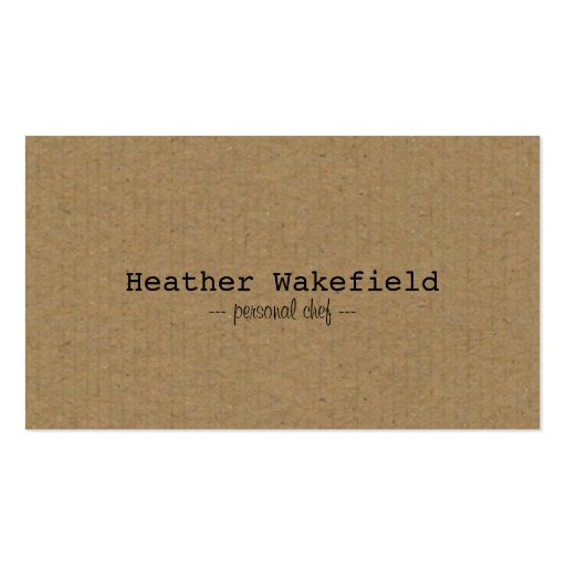 Simply Kraft Calling Card Business Card Templates (front side)