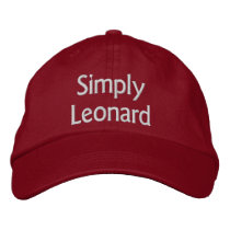 Simply Leonard embroidered hats