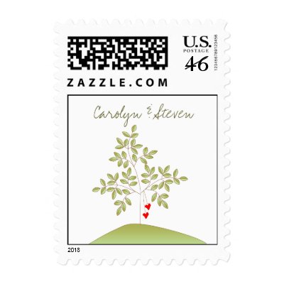Simply Love Tree Bride & Groom Postage