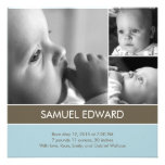 Simply Lovely - 3 Photos Birth Announcement invitations