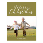 Simply Merry Holiday Photo Card Postcard postcards
