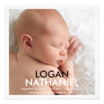 Simply Modern Announcement - Black invitations
