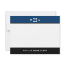 Simply Modern Graduation Thank You Cards (Navy) Custom Invite