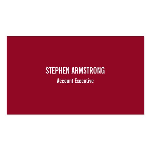 Simply modern red minimalist professional business card template (front side)