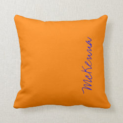 Simply Orange Solid Color Pillows