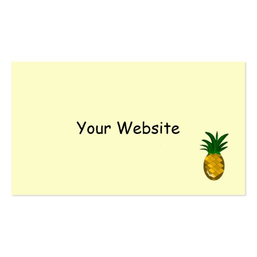 Simply Pineapple Business Card Template (back side)