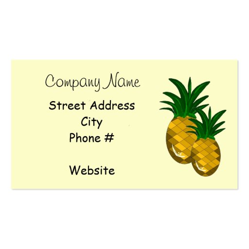 Simply Pineapple Business Card Template (front side)