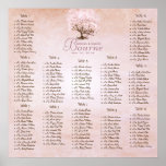 Simply Pink Heart Leaf Tree Love Bird Wedding posters