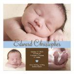 Simply Precious Birth Announcement - Blue invitations