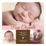 Simply Precious Birth Announcement - Pink invitations