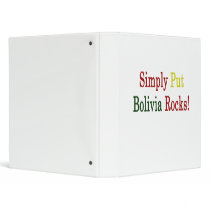 Simply Put Bolivia Rocks Vinyl Binder