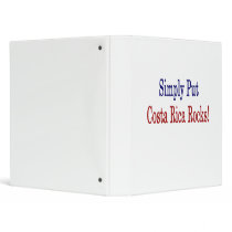 Simply Put Costa Rica Rocks 3 Ring Binders