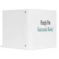 Simply Put Guatemala Rocks 3 Ring Binders
