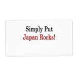 Simply Put Japan Rocks Custom Shipping Label