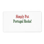 Simply Put Portugal Rocks! Shipping Labels