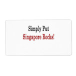 Simply Put Singapore Rocks Personalized Shipping Label