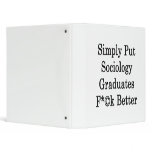 Simply Put Sociology Graduates Fuck Better Vinyl Binder