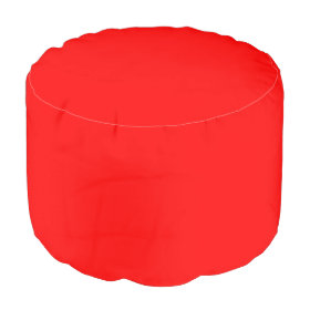 Simply Red Round Pouf