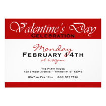 Simply Red Valentine's Day Celebration Invitations invitations