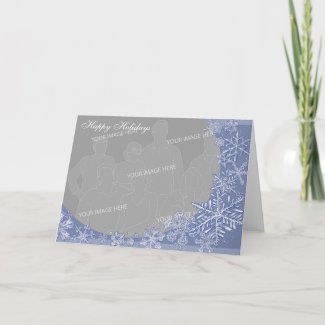 Simply Snowflakes Photo Greeting Card Option 2 card
