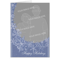 Simply Snowflakes Photo Greeting Card Vertical 2 cards