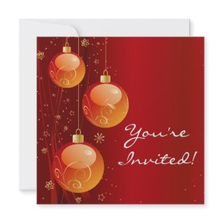 Simply Square Holiday Invitation invitation