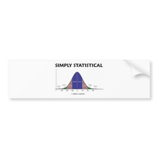 Simply Statistical (Bell Curve Attitude) zazzle_bumpersticker