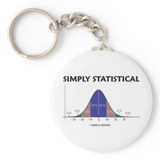 Simply Statistical (Bell Curve Attitude) zazzle_keychain