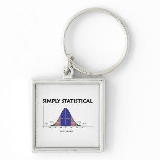 Simply Statistical (Bell Curve Attitude) zazzle_keychain