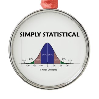 Simply Statistical (Bell Curve Attitude) zazzle_ornament