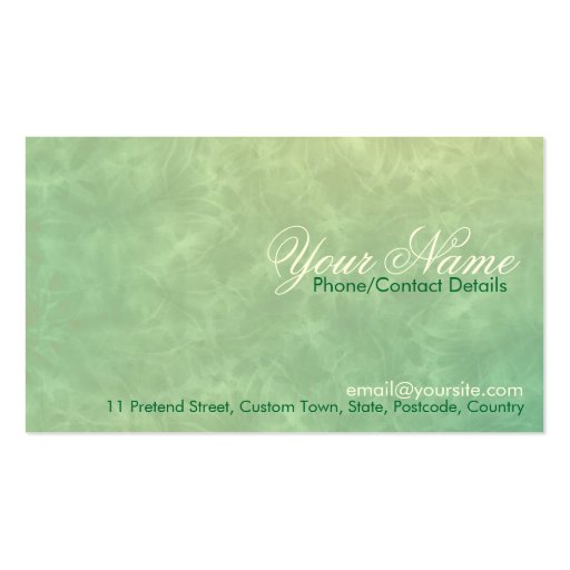 Simply Sweet Business Card (front side)