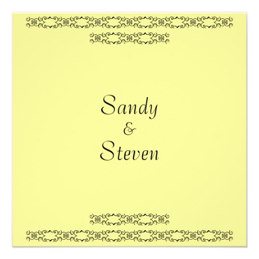 Simply Yellow Wedding Invitation