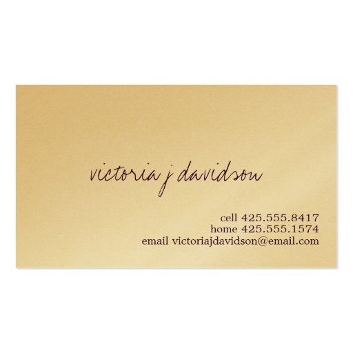 Simply You Calling Card Business Cards (front side)