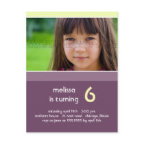 Simply You Purple/Vanilla • Birthday Invitation postcards