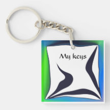SimplyTonjia Square Acrylic key Chain